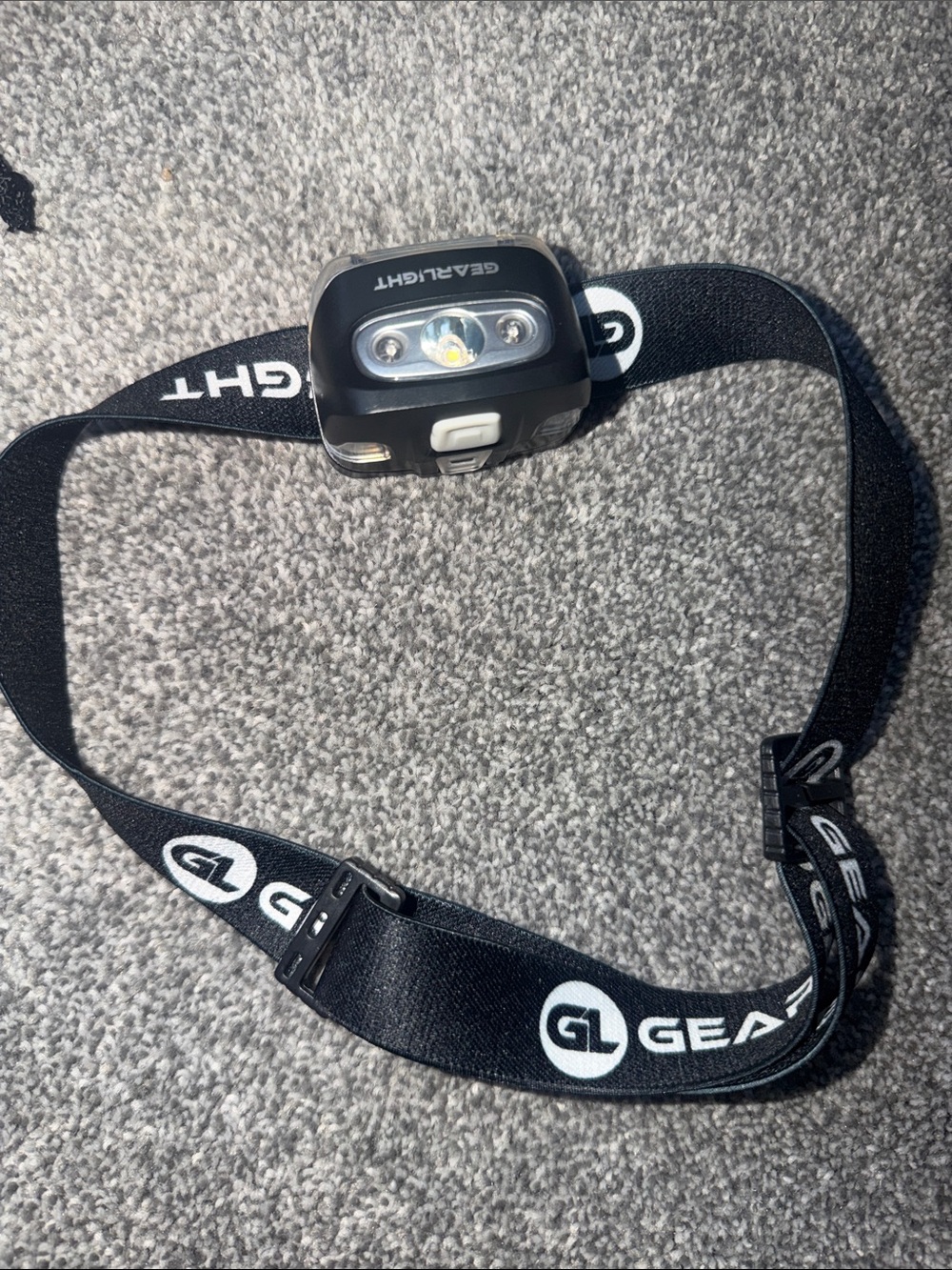 GearLight Black LED Headlamp with Adjustable Strap. GREAT FOR HIKING